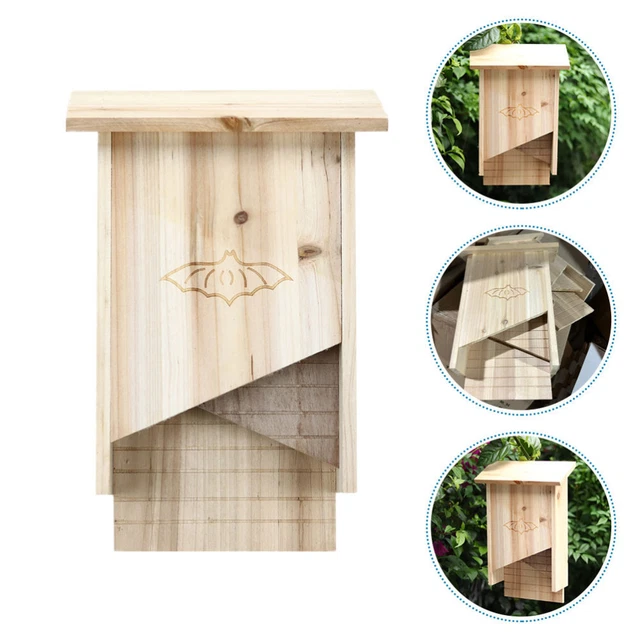 OutdoorBat Box refugio de murciélagos hecho a mano de madera, casa de murciélagos,