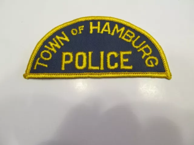 New York Hamburg Town Police Patch 1st Issue Cheese Cloth
