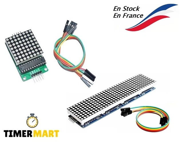 MAX7219 MATRICE LED 4 in 1 Dot Matrix MCU Display 8X8 LED Arduino DIY ...
