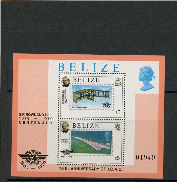Belize Block 8 postfrisch Flugzeug #GI250