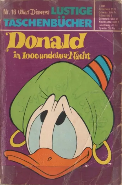 Disney LUSTIGE TASCHENBÜCHER *Donald in 1000...* Nr. 16 von 1971 ERSTAUFLAGE LTB