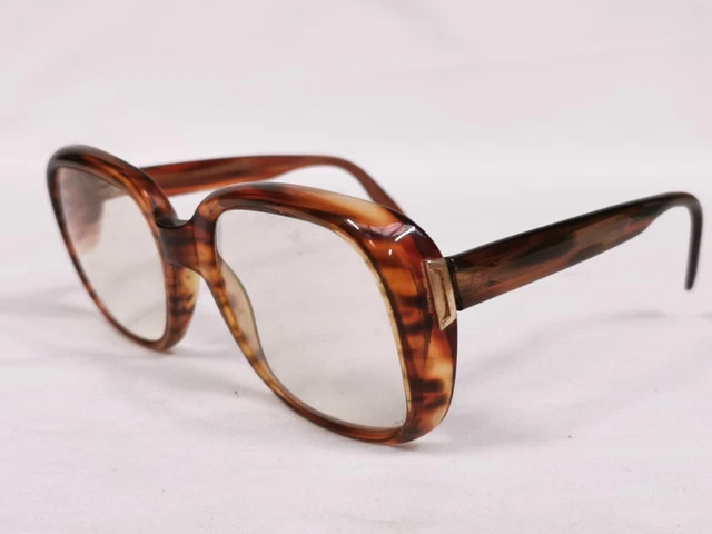 Lunettes De Vue Vintage Femme - Monture Plastique & Branches Alu - Marron/gris/taupe