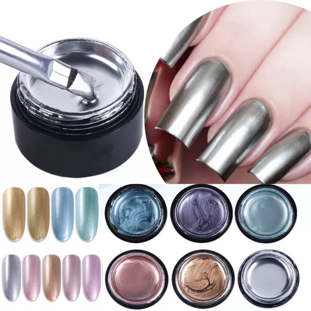 Esmalte de uñas gel metálico esmalte de espejo pintura pintura dibujo híbrido arte de uñas @