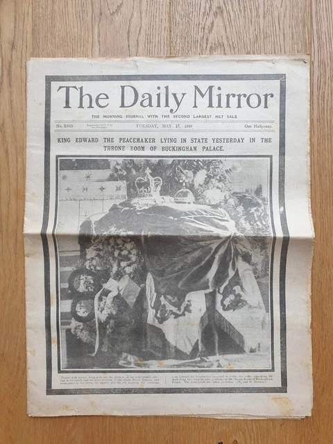 The Daily Mirror 1910 - King Edward VII lying in state