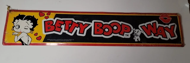 Betty Boop Way 24" Metal Sign Wall Decor - New Old Stock Sealed VTG 2000