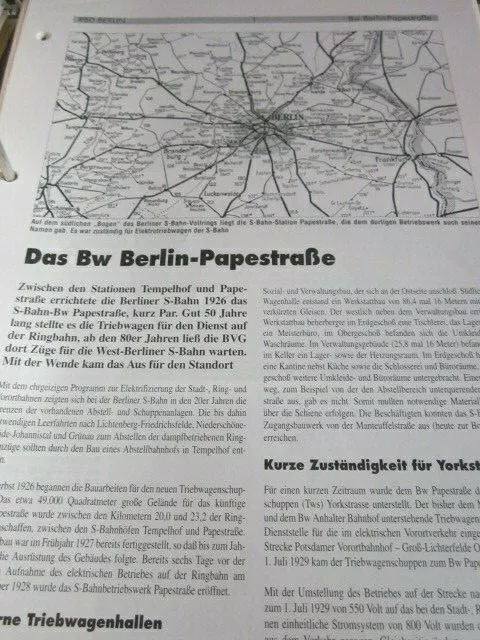 Bahnbetriebswerk mit Gleisplan N 13 Bw Berlin Papestr. 8S