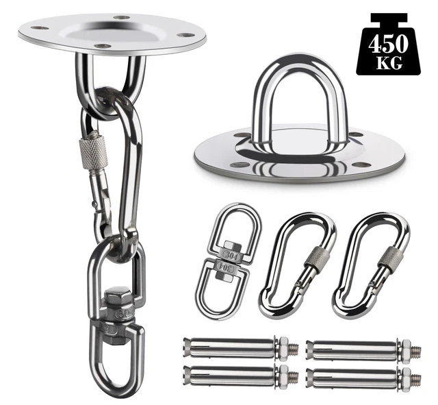 Deckenhaken Schwerlast 680kg - Edelstahl 304 Für Hängesessel & Hängematten