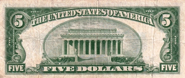 1934 Blue Seal $5 Silver Certificate lot of 4 Circulated Series A C D 5