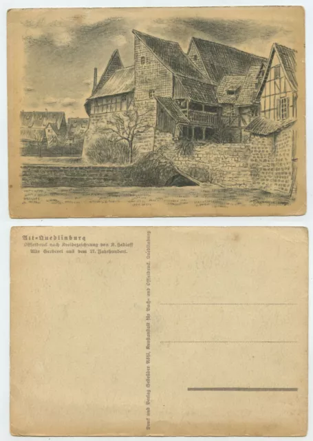 69670 - R. Hedloff: Old Quedlinburg, Old Tannery - Old Artist Card