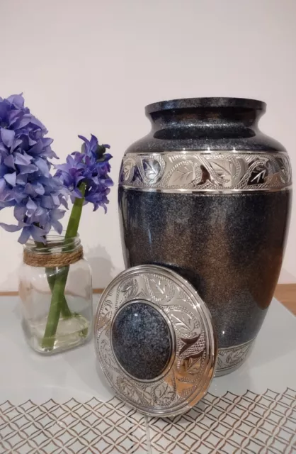 Urna de cremación funeraria para cenizas conmemorativo humano grande adulto metal latón