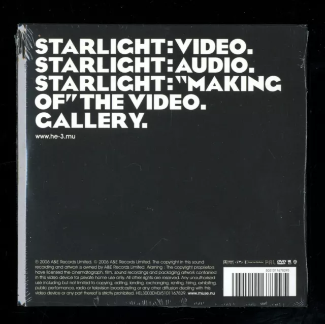 Dvd ★ Muse - Starlight ★ Neuf Sous Blister Sealed ★ Cardsleeve 2006 2