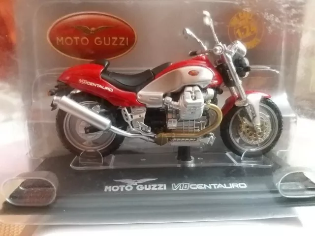 Modellino Rosso Moto GUZZI V10 CENTAURO NUOVO SIGILLATO Scala1/24 da collezione