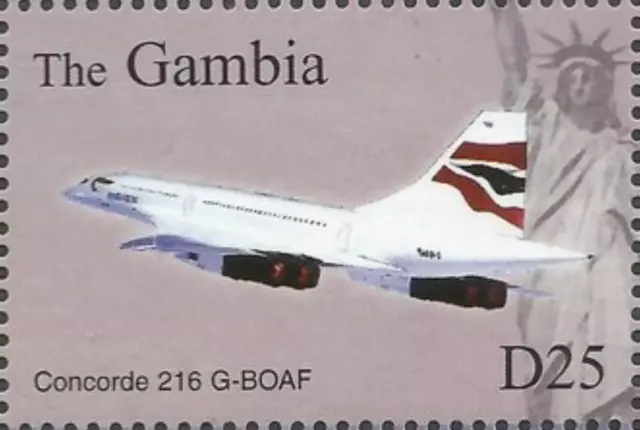 Gambia #SG4566a MNH 2004 Concorde 216 G BOAF Statue Liberty [2801a Mi5159]