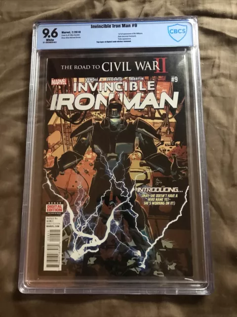 CBCS 9.6 Invincible Iron Man # 9. First Appearance Riri Williams. Like CGC. MCU