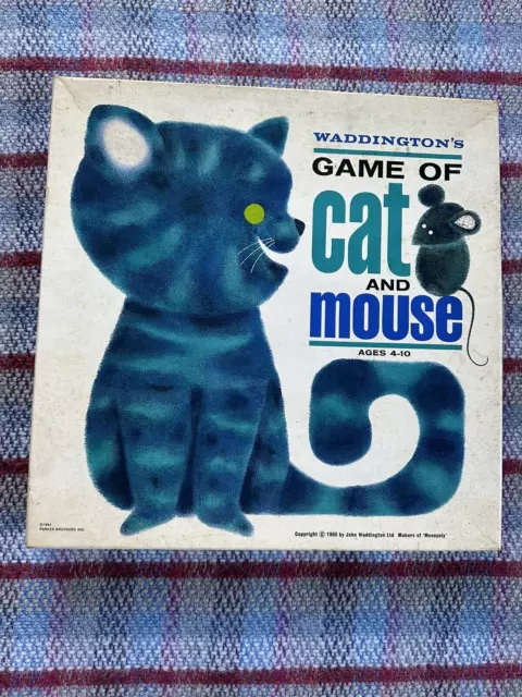 Vintage Waddington's Game Of Cat & Mouse 1965 Children's Board Game Collectors!