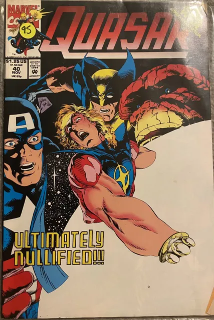 Quasar #40 1992  Marvel Comics Infinity war Crossover