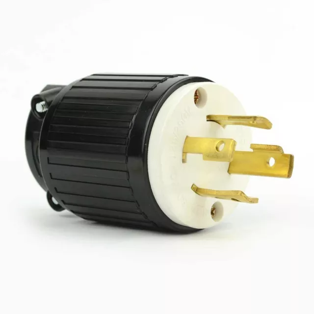 YGA025 Twist Lock Electrical Plug 4 Wire, 30 Amps, 125/250V, NEMA L14-30P