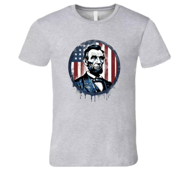Abraham Lincoln Usa Flag Patriotic Freedom Stars & Stripes Patriotism Shirt