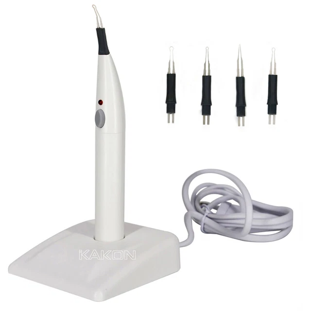 1Set Dental Gutta Percha Tooth Gum Cutter Endo Dissolved Breaker with 4 Tips