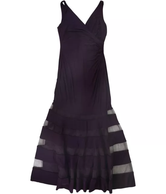 Ralph Lauren Womens Tulle Panel Gown Dress, Purple, 4