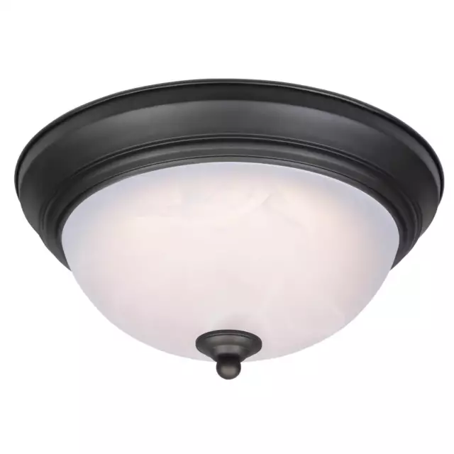 Regulable Lámpara LED De Techo 28CM Bronce Engrasada Y Vidrio Alabastro