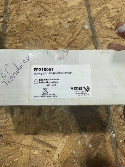 Veris EP2100S1 Electropneumatic Analog Input