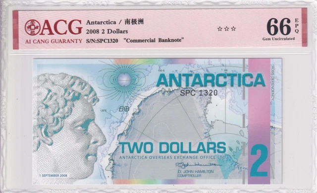 2008 Antarctica 2 Dollars "Commercial Banknote" 2008 Antarctica 2 Dollars "Commercial Banknote"