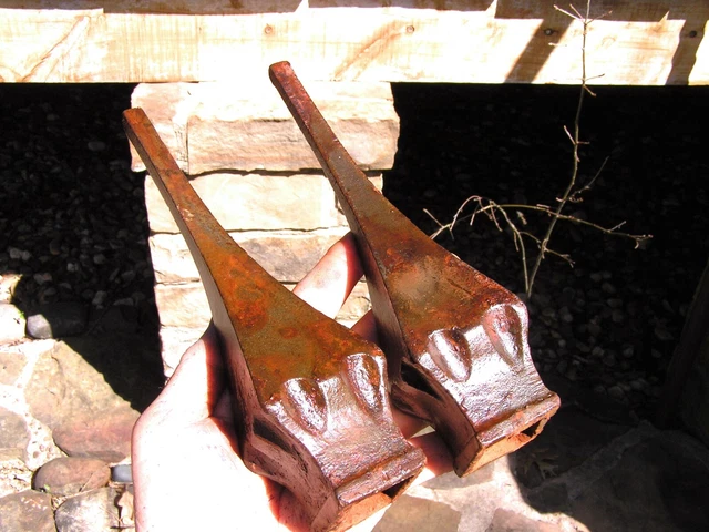 TWO Old solid cast iron Steeple finials Architectural Rust finish