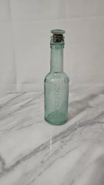 Vintage/Antique Aqua Bottle LEA & PERRINS WORCESTERSHIRE SAUCE