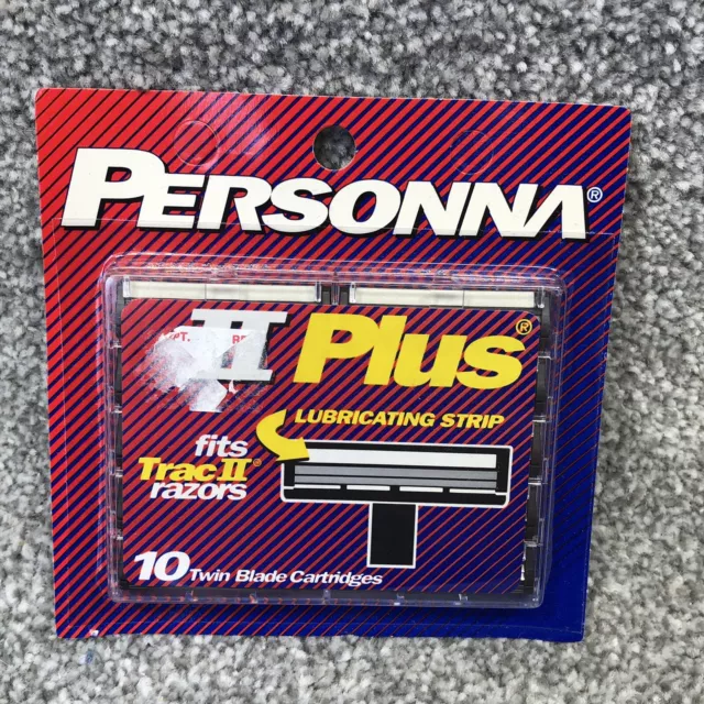 Vintage Personna 2 Razor Twin Blade Cartridges para Trac II USA NOS 10 Pack