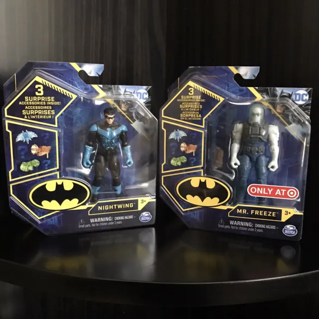 DC Spin Master Mr. Freeze and Nightwing 4 Inch Figures