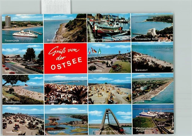 40025607 - 2401 Travemuende Riesenkarte Travemuende Brodtener Steilufer