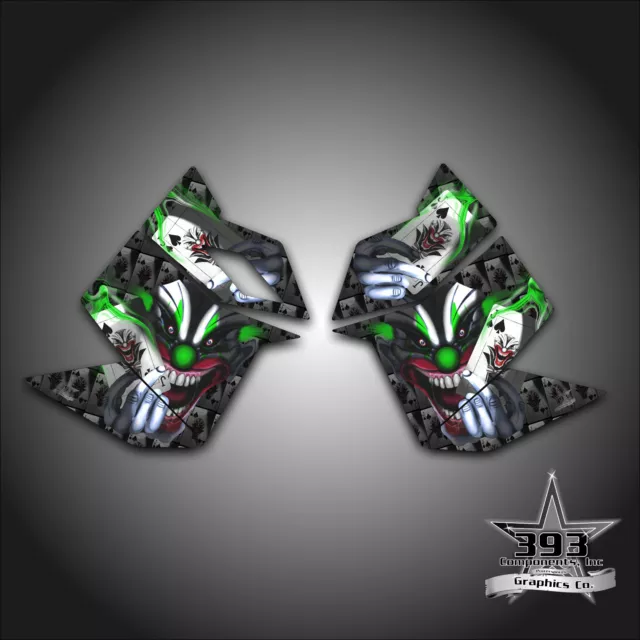 Ski Doo Rev Xp Snowmobile Sled Graphics Decal Side Panel Evil Joker Green