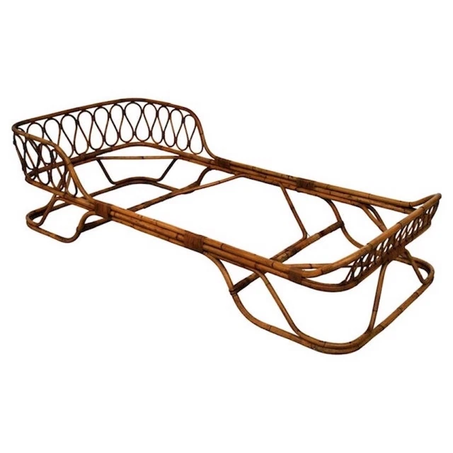 Bamboo bed by Tito Agnoli for Bonacina - Italy - 50's