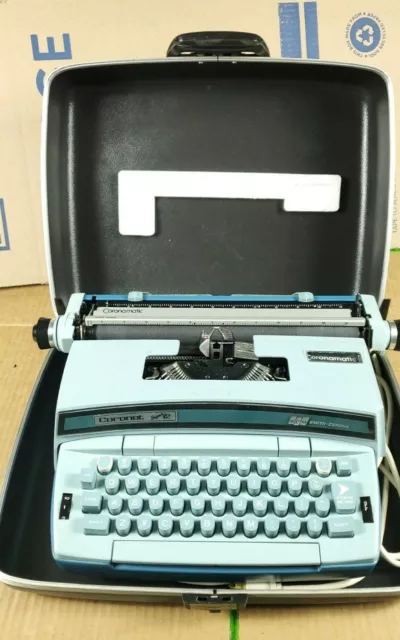 Vintage Smith Corona Coronet Super 12 electric typewriter with case works great!