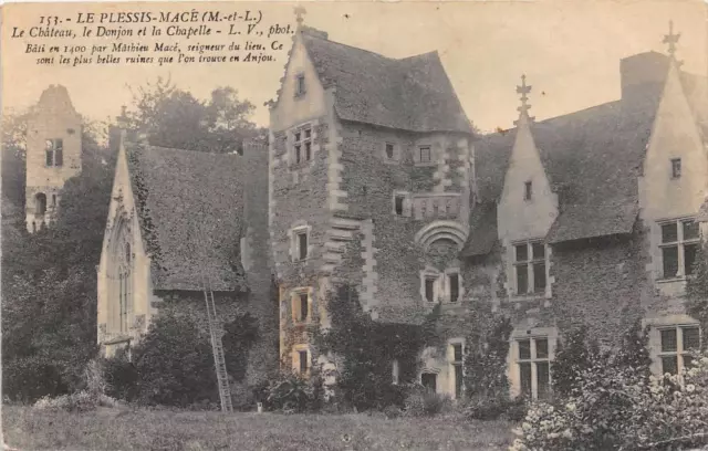 Cpa 49 Le Plessis Mace Chateau Dungeon Chapel