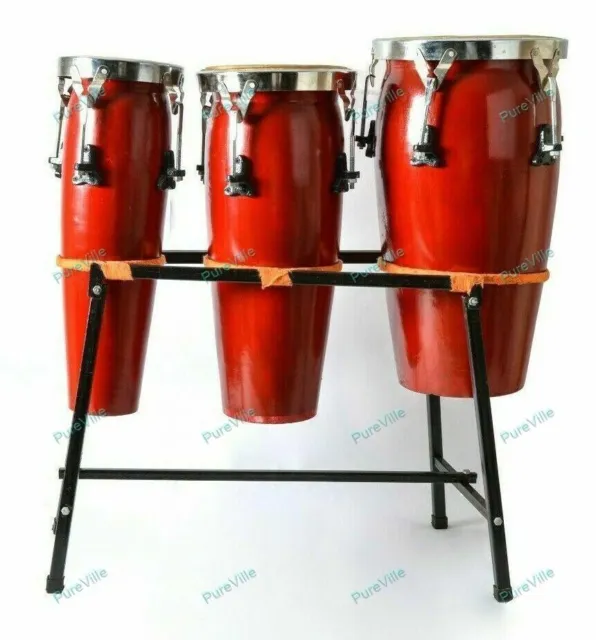 Fibre Congo Avec Support Tambour Instrument Percussion