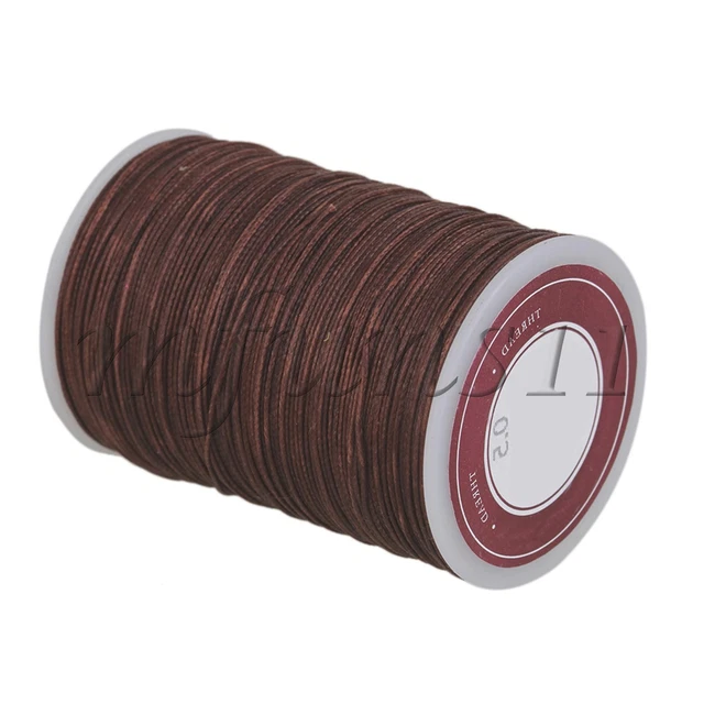 0.5mm Brown Terylene Waxed Thread Round Cord Craft Sewing Wax Line String