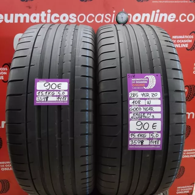 2x 285 45 R20 108W SUV 5.0/5.0mm Goodyear Eagle F1 Asymétrique 3 Ref.3598