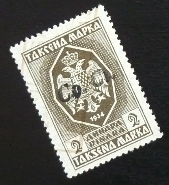 Slovenia c1942 Italy WWII Yugoslavia CO.CI Ovp. Revenue Stamp 2 Dinara US 8