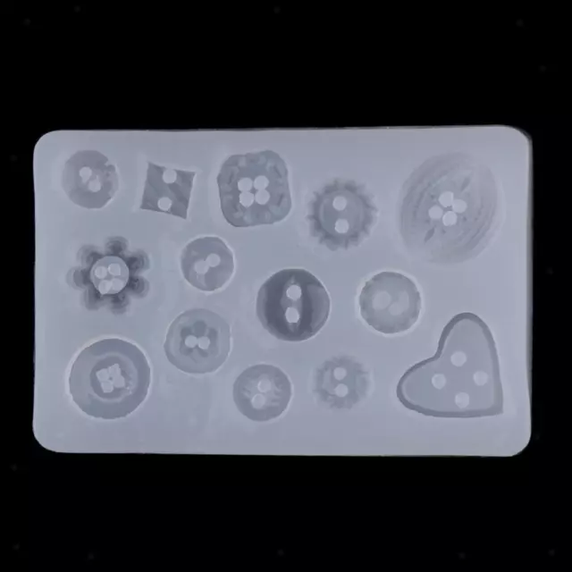 Button Silicone Mold Resin Jewelry Making Mould Epoxy Pendant Craft DIY Tool