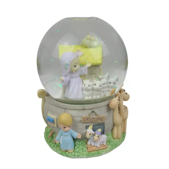 Enesco Precious Moments Noahs Ark Musical Snow Globe By the Beautiful Sea