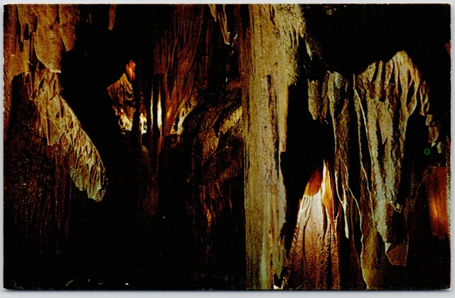 Grottoes Virginia The Drapery Room Grand Caverns Stone Formations VTG Postcard