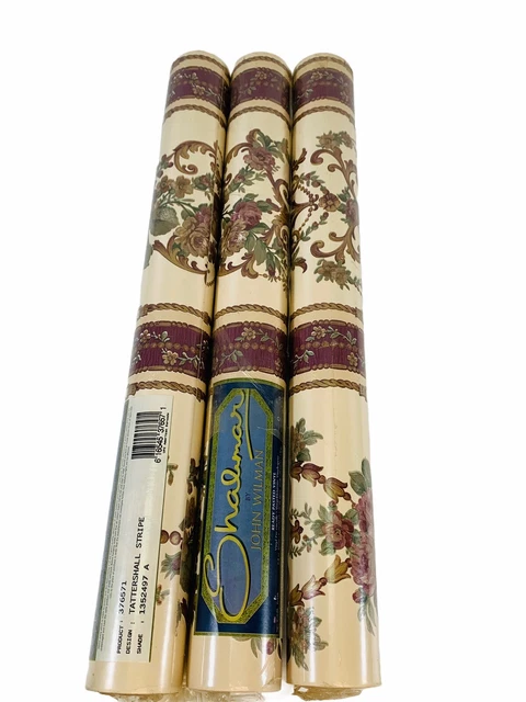 John Wilman Shalimar Sealed Wallpaper Roll Tattershall 33'x20.5" PrePasted Vinyl
