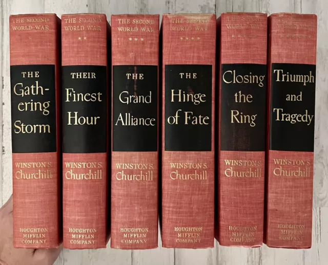 The Second World War-Winston Churchill 6 Book Set-Houghton Mifflin First Edition