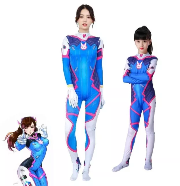 Game OW D.Va DVA Cosplay Zentai Bodysuit Comicon Cosplay Costume Show Jumpsuit