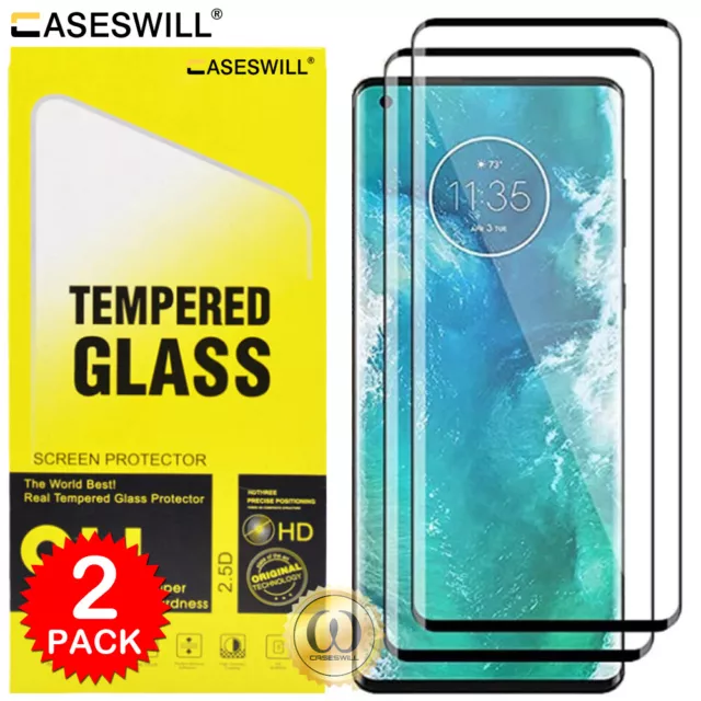 For Motorola Moto Edge Plus Caseswill 3D Curved Tempered Glass Screen Protector