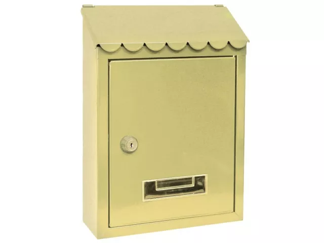 Buzon de Correo Beis de Exterior Con Techo CM 21X6, 2X30H Correo Cartas