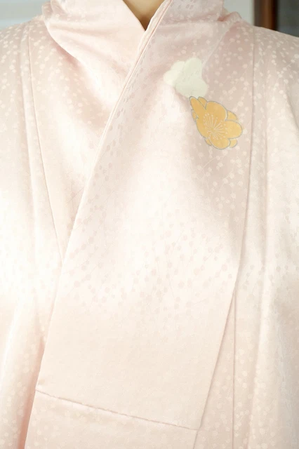 Dear Vanilla Japanese Silk Kimono Women's Robe Gown Authentic Japan Vintage Mint 3