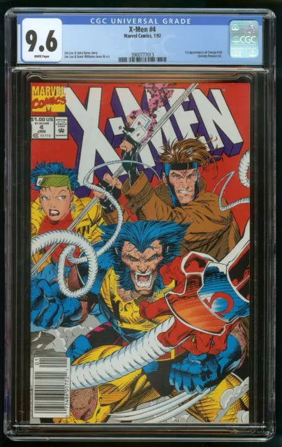 X-MEN #4 (1992) CGC 9.6 1st APPEARANCE OMEGA RED WHITE PAGES NEWSSTAND